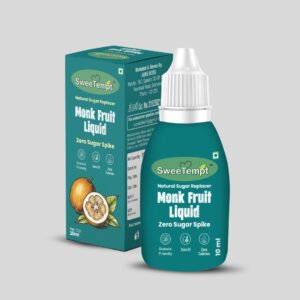 SweeTempt Pure Monk Fruit Liquid Sweetener Drops | Vitamin C Added | No Erythritol & No Bitterness